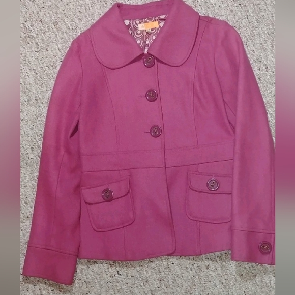 Tulle pink wool jacket - Picture 7 of 8